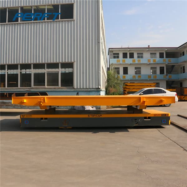 Heat Insulating Electric Flat Cart For Steel Rolls Warehouse